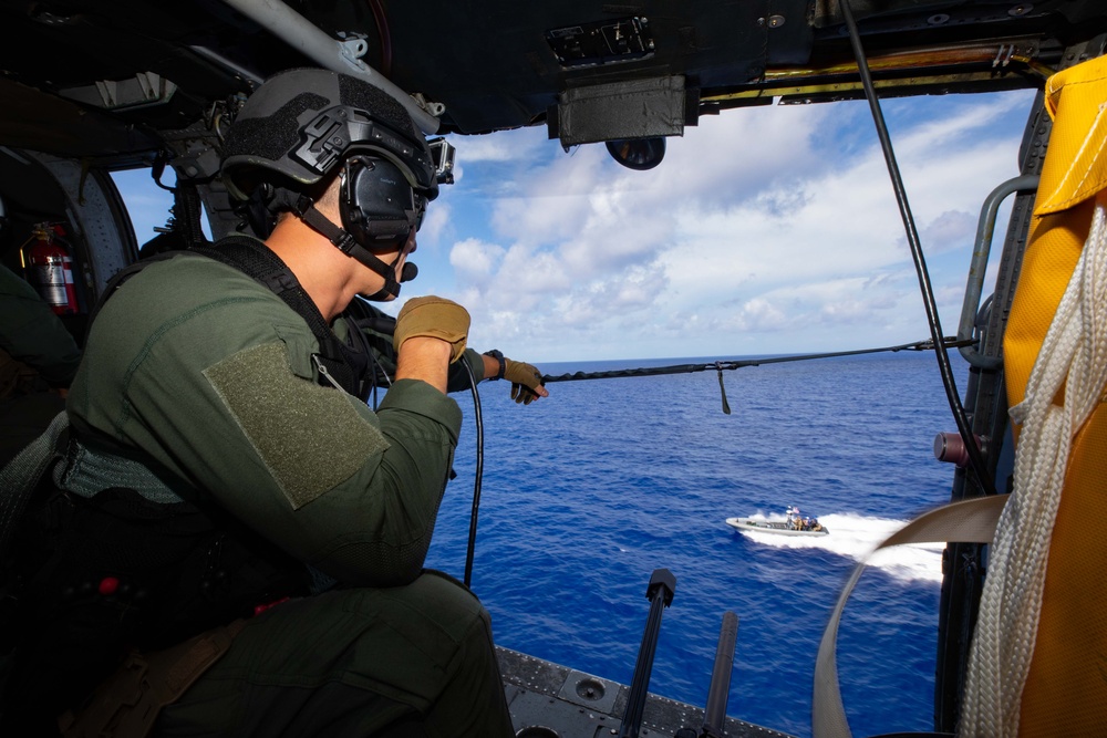 Sioux City's Embarked Coast Guard Det Conducts an Airborne Use of Force Exercise