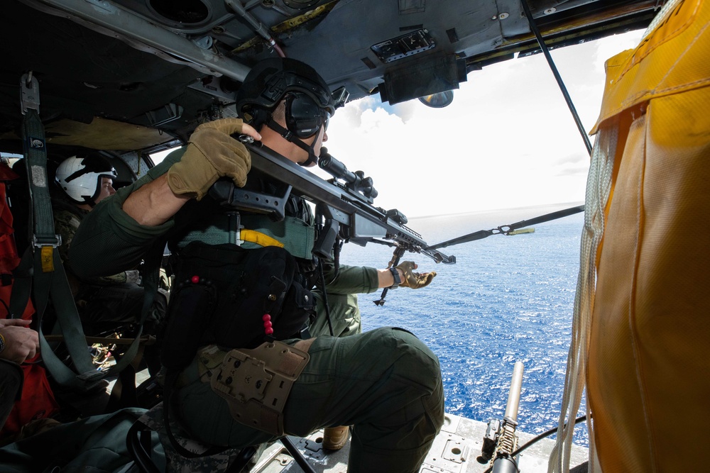 Sioux City's Embarked Coast Guard Det Conducts an Airborne Use of Force Exercise