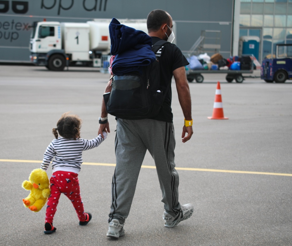 Afghan Evacuees Arrive in Kosovo