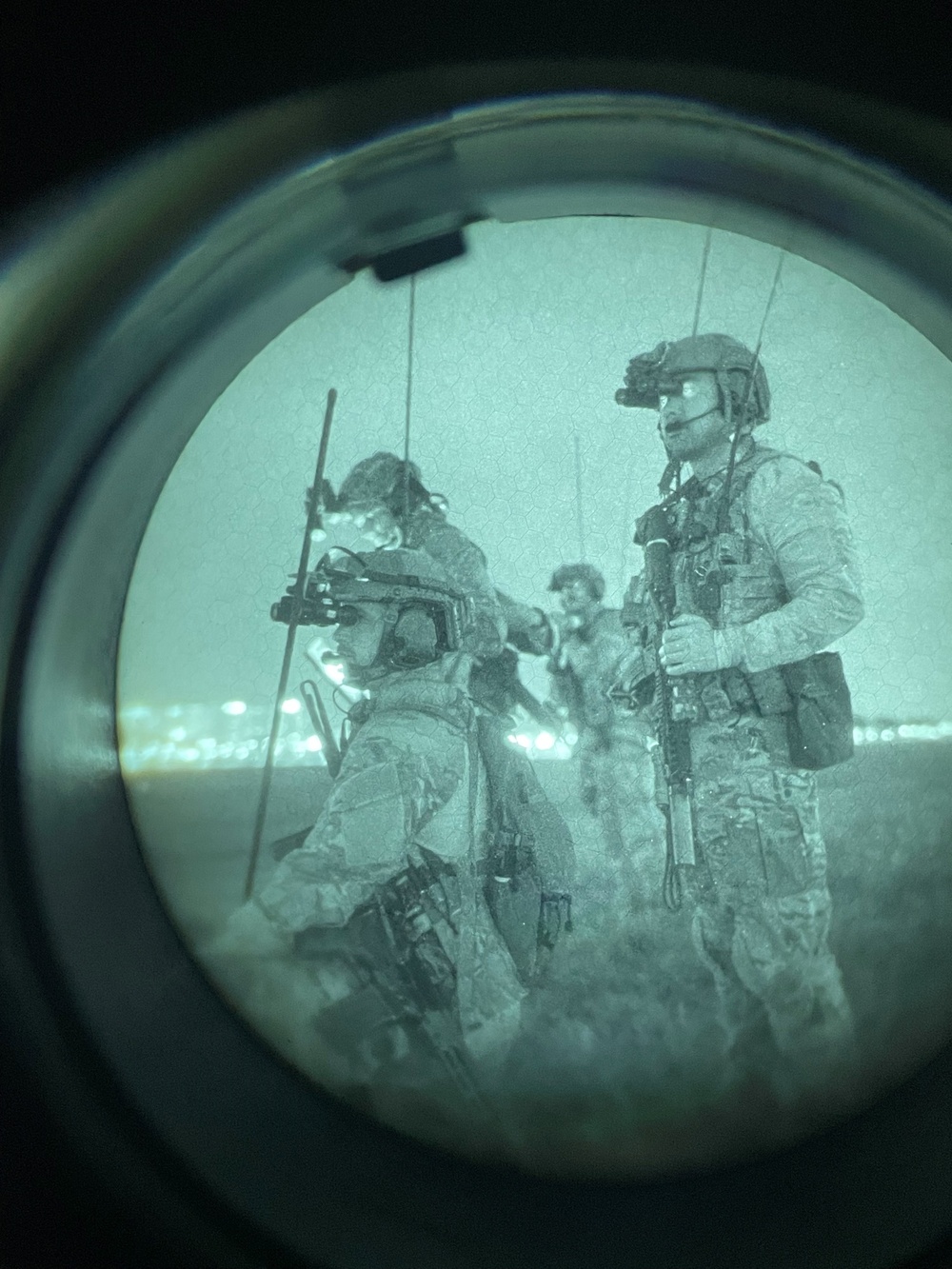 320 STS Airmen survey landing zone on Camp Humphreys