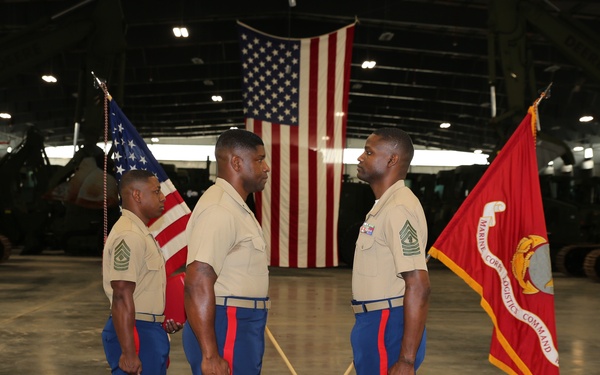 After 24 Years, Master Gunnery Sgt. Robert E. Gibbons Says Goodbye.