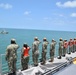 USNS Burlington's Military Det Renders Honors to Suriname Coast Guard During a Passex