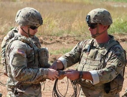 U.S. Army EOD technicians train with Multiple Launch Rocket System unit on Fort Sill