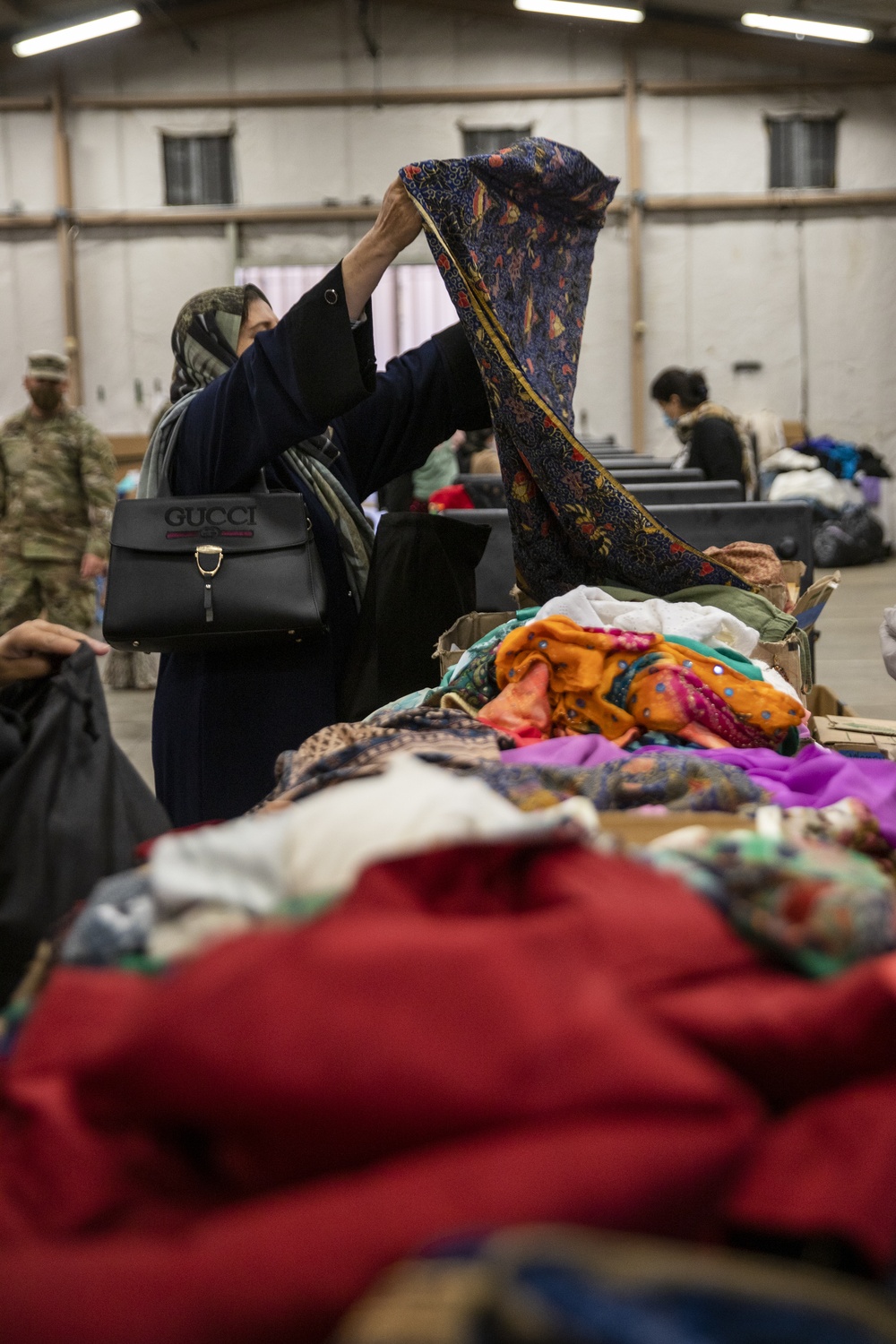 Clothing Donation Center for Afghan Evacuees on Fort McCoy
