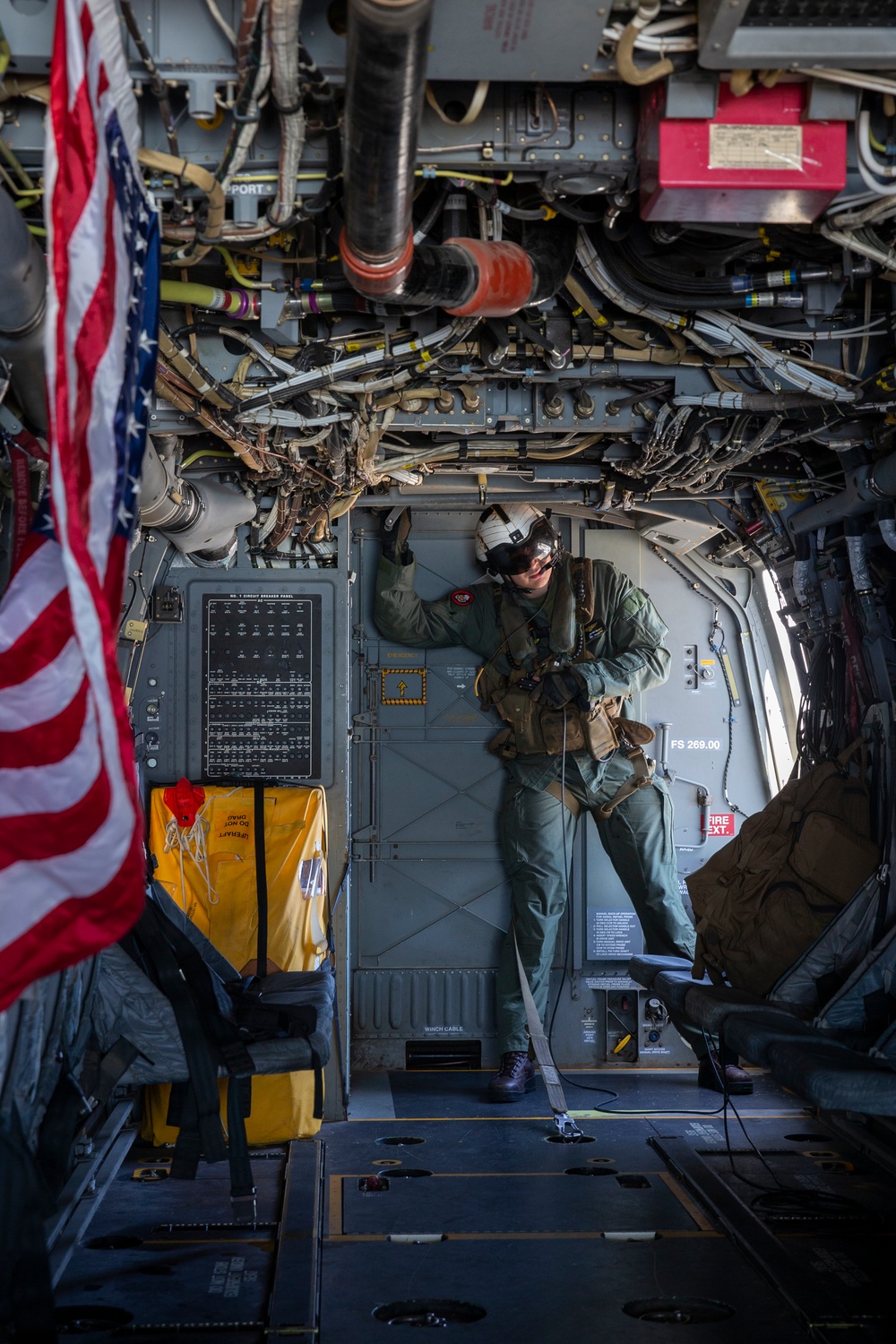 MV22 Osprey conduct flight operations on the USS John P. Murtha