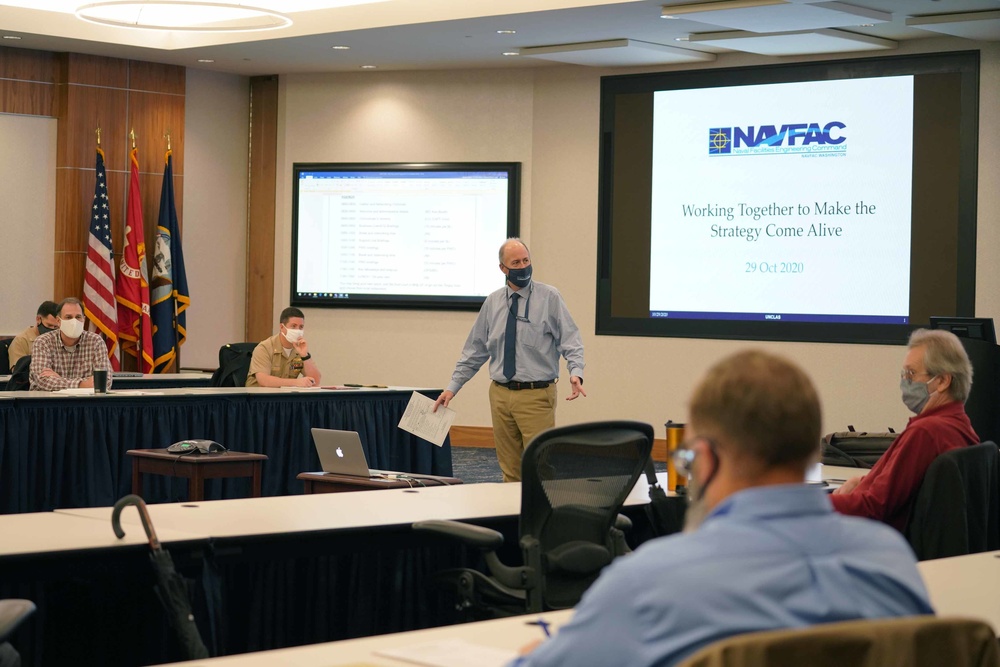 Kenneth Booth, NAVFAC Washington business director during executive steering group meeting