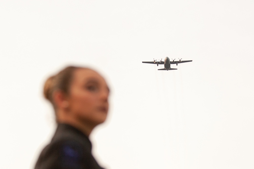 908th Airlift Wing remembers 9/11 with flyover