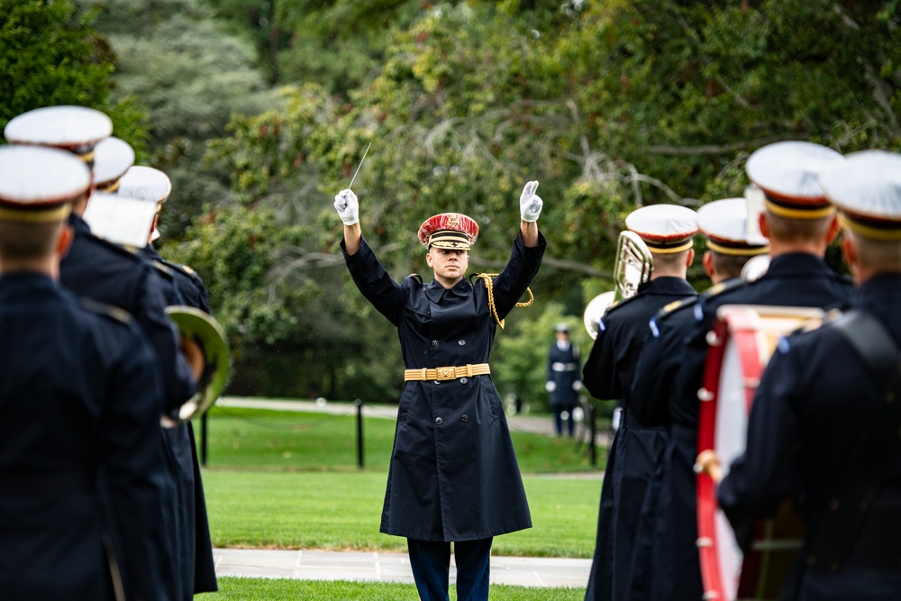 Prime Minister Boris Johnson of the United Kingdom Participates in an Armed Forces Full Honors Wreath-Laying Ceremony at the Tomb of the Unknown Soldier