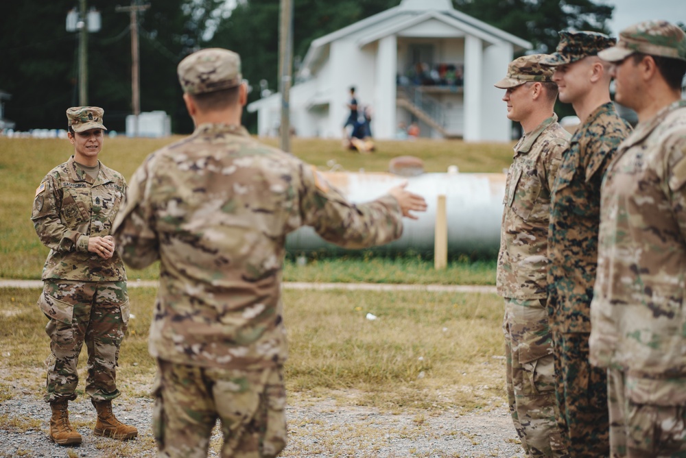 U.S. Service Members receive challenge coins