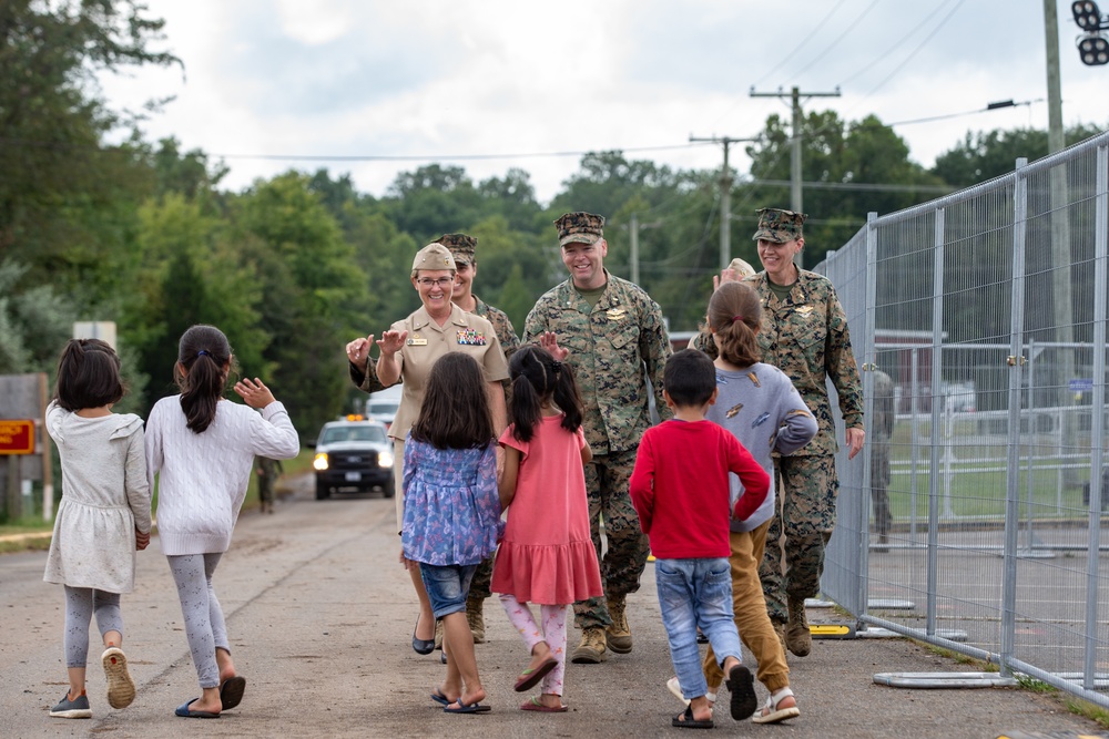 Naval Medical Forces Support Command Commander Tours Upshur Village