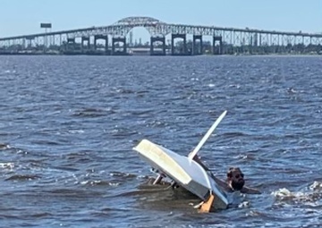 Coast Guard rescues 1 after vessel capsizes in Lake Charles, Louisiana