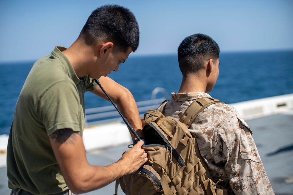 COMM check aboard USS Portland