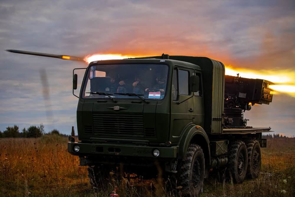 Croatia Land Forces Storm Battery fire M-92 Vulkan