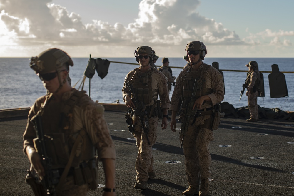11th MEU ADRD conducts small arms range