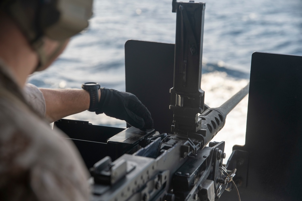 11th MEU Marines Conduct Crew-Served Weapons Training