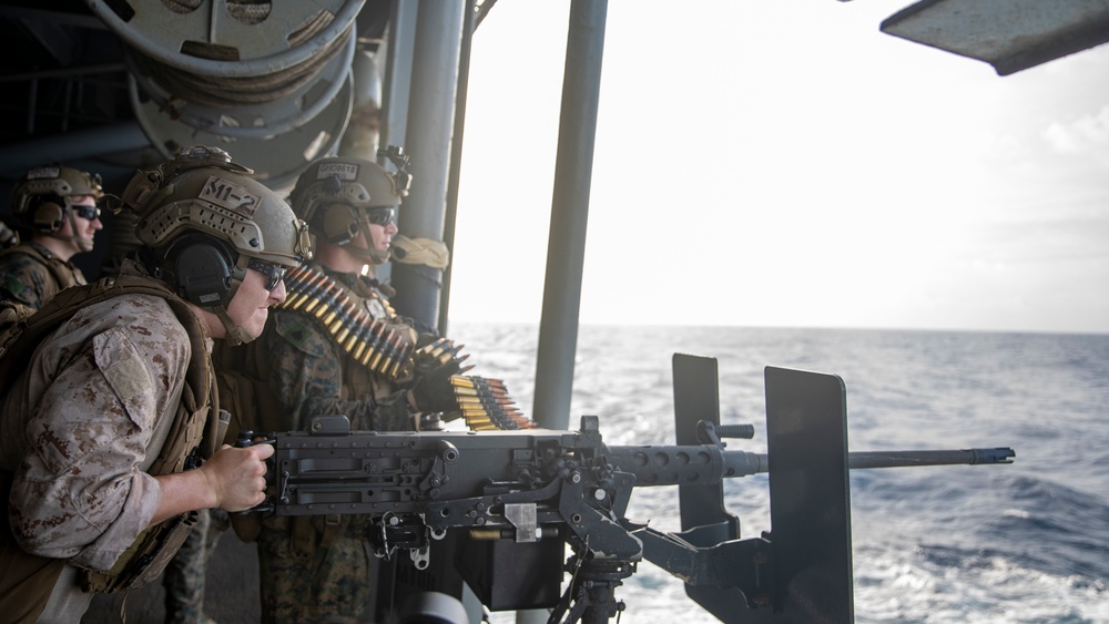 11th MEU Marines Conduct Crew-Served Weapons Training