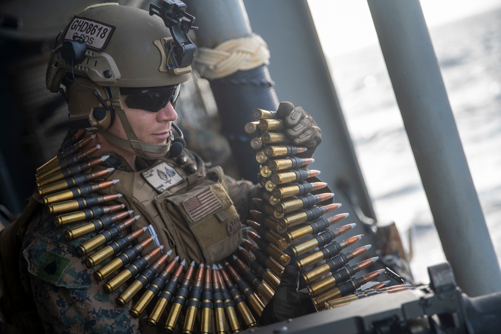 11th MEU Marines Conduct Crew-Served Weapons Training