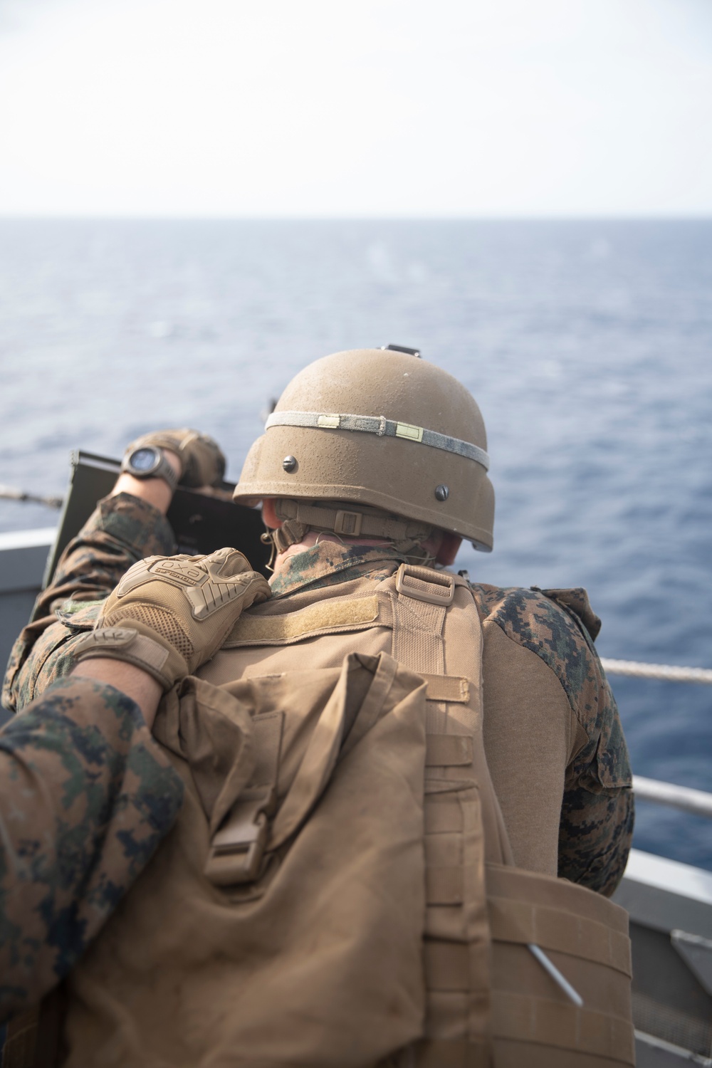 11th MEU Marines Conduct Crew-Served Weapons Training