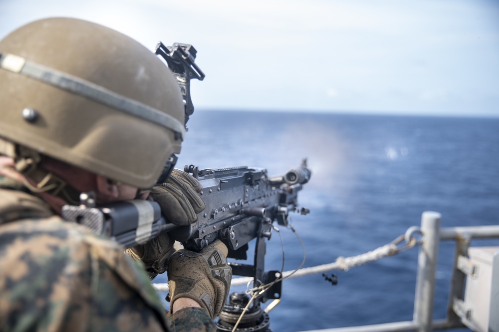 11th MEU Marines Conduct Crew-Served Weapons Training