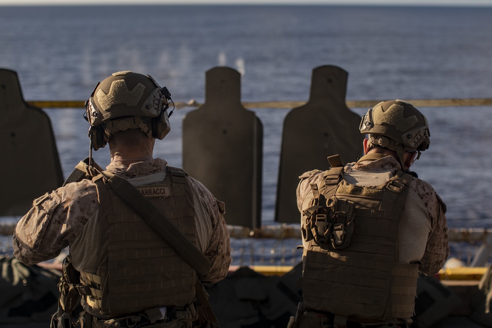 11th MEU ADRD conducts small arms range