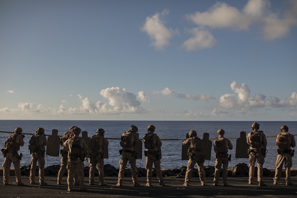 11th MEU ADRD conducts small arms range