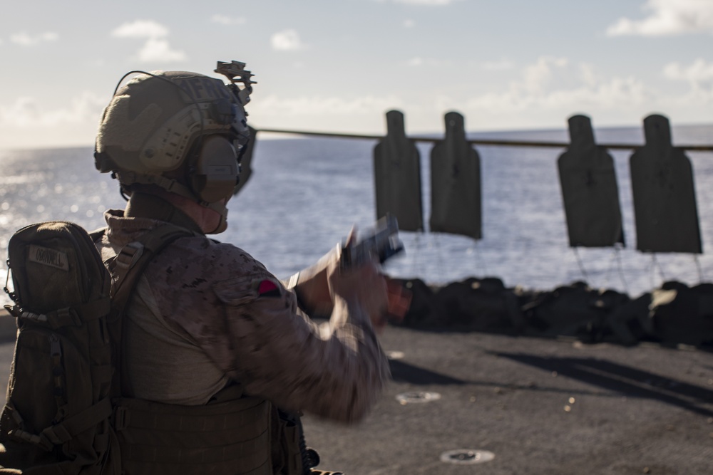11th MEU ADRD conducts small arms range