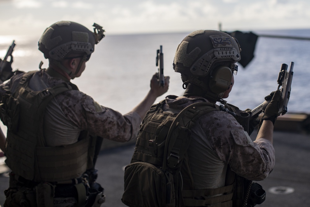 11th MEU ADRD conducts small arms range