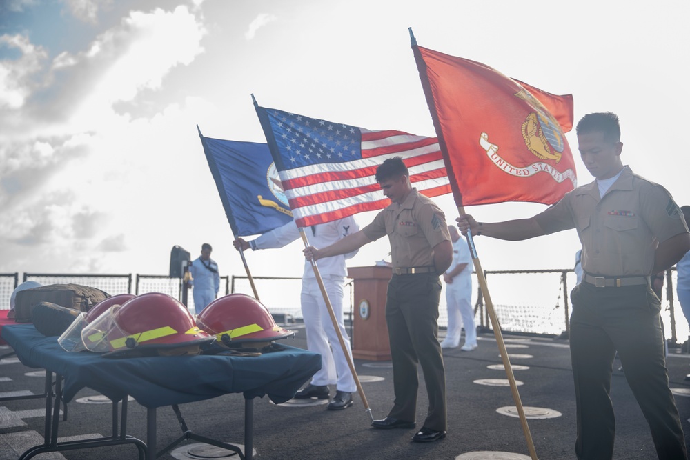 11th MEU Marines, Essex ARG Sailors Honor 9/11 First Responders