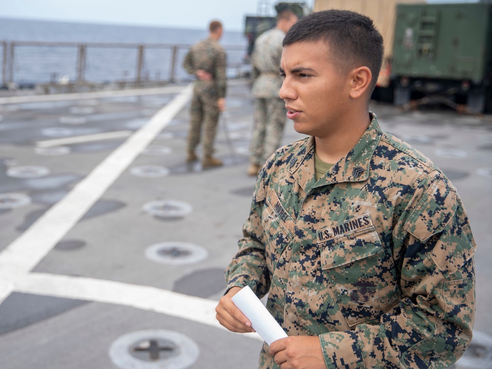 11th MEU Marines Test out of Cpl.'s Course Sword Manual