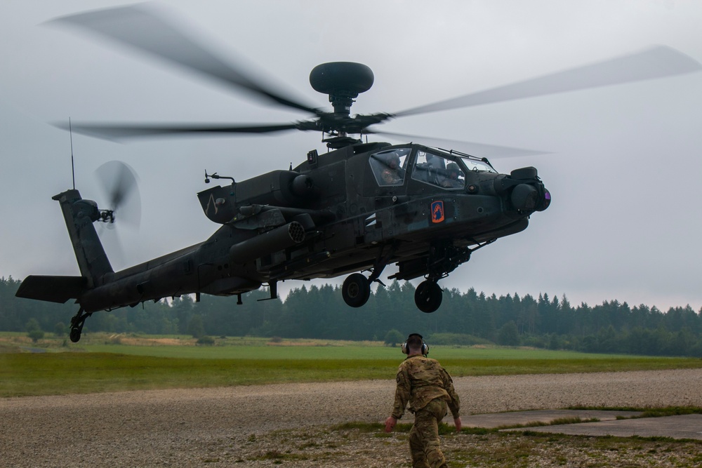 7th ATC Brig. Gen. Joseph Hilbert Operates AH-64D Apache Weapons Systems