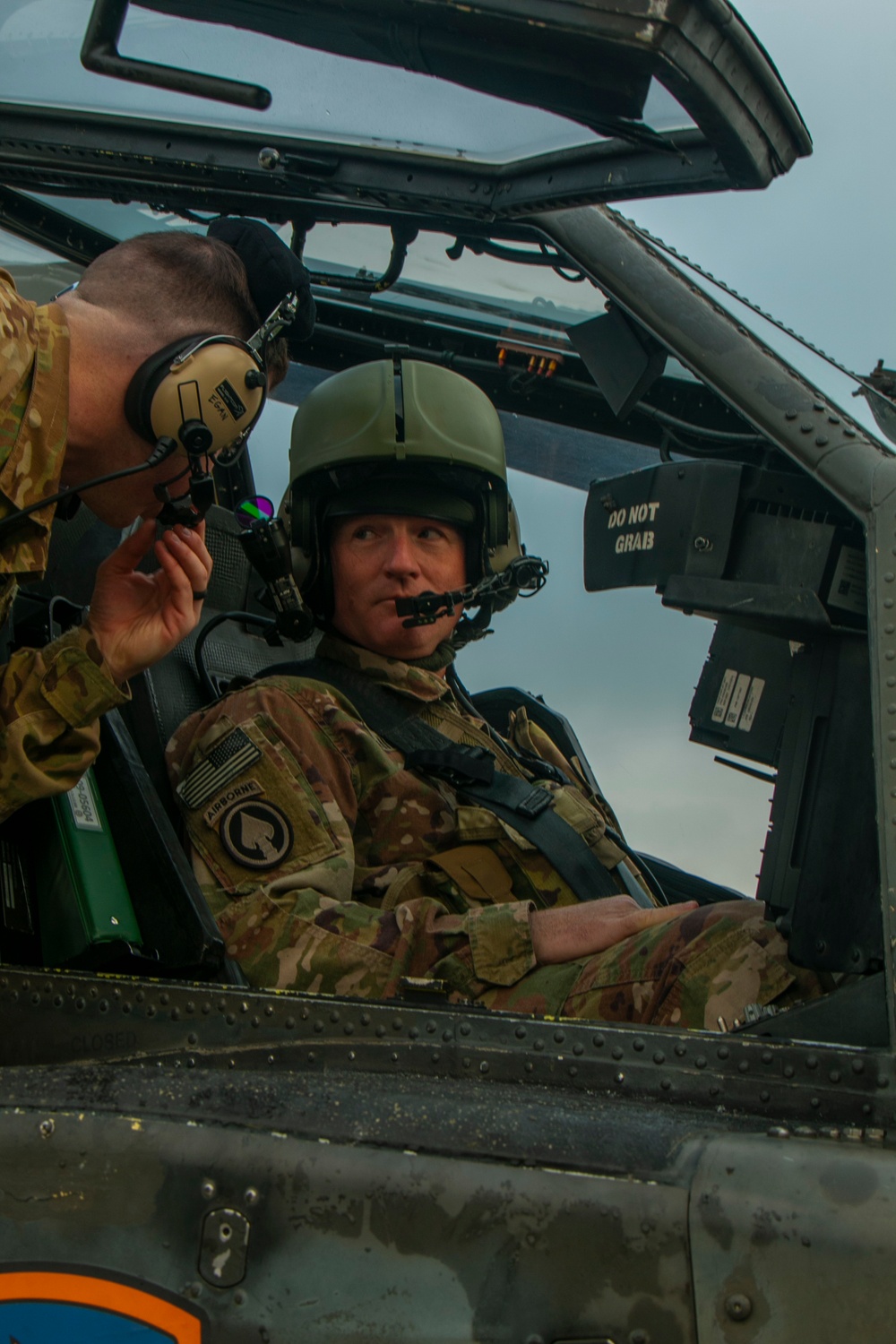 7th ATC Brig. Gen. Joseph Hilbert Operates AH-64D Apache Weapons Systems