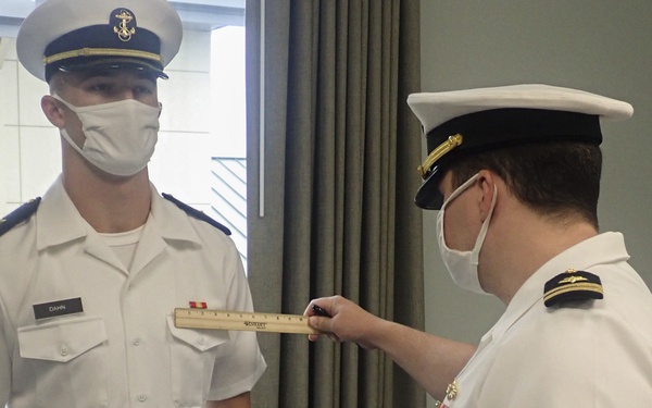 210915-N-XU135-0010 NEWPORT, R.I. (Sept. 15, 2021) OCS Officer Personnel Inspection