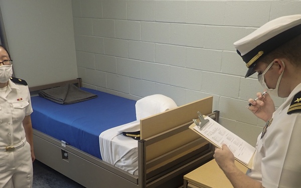 210915-N-XU135-0116 NEWPORT, R.I. (Sept. 15, 2021) OCS Officer Personnel Inspection