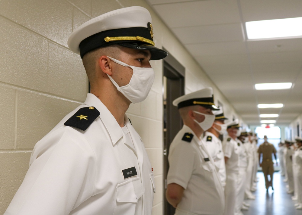 210915-N-NO485-0014 NEWPORT, R.I. (Sept. 15, 2021) OCS Officer Personnel Inspection