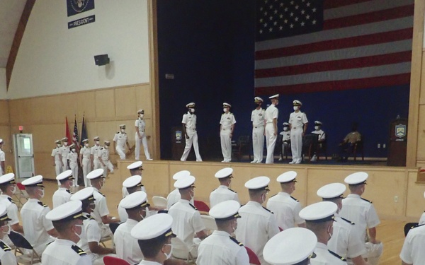 210917-N-XU135-0537 NEWPORT, R.I. (Sept. 17, 2021) OCS class 16-21 graduation ceremony