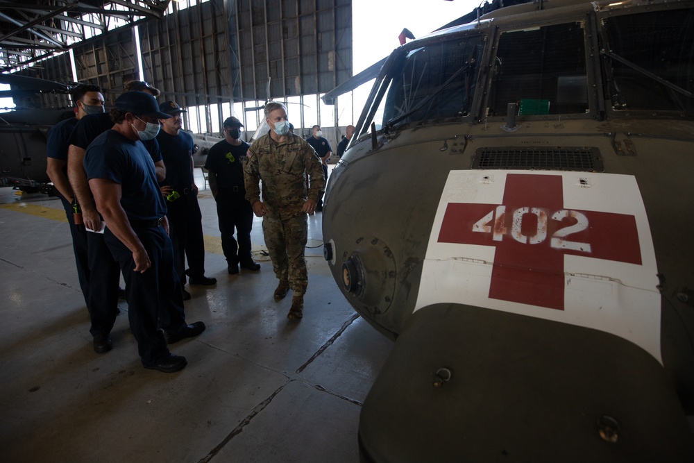 3rd Combat Aviation Brigade conducts aircraft familiarization training with local emergency service personnel.