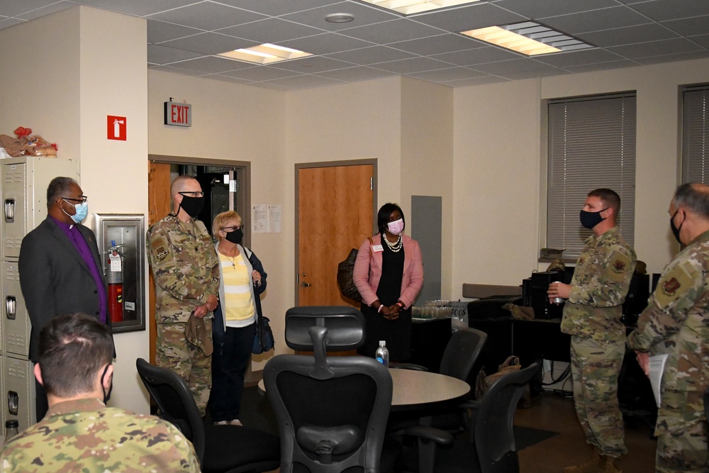 Bishop Trimble visits the 181st Intelligence Wing