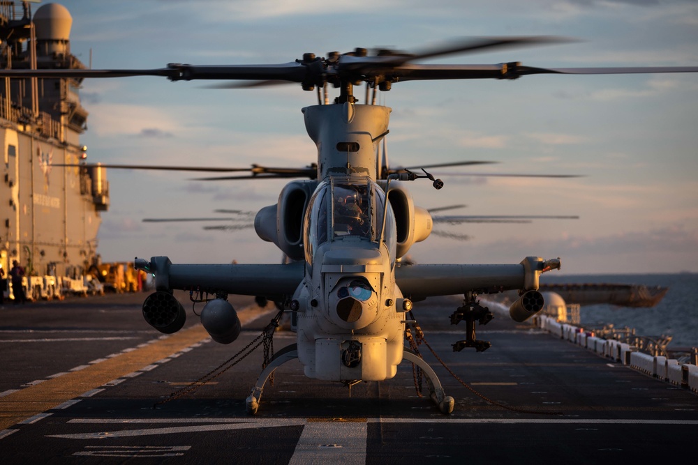 U.S. Marine Helicopters Land Aboard Kearsarge
