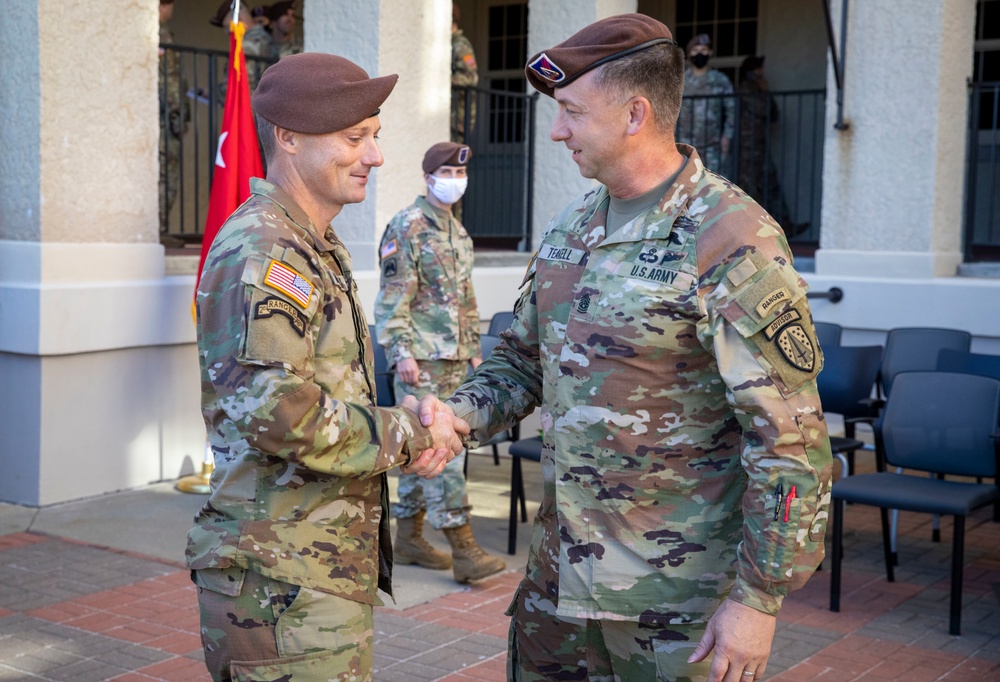 SFAB Relinquished Command Ceremony for CSM Christopher Mullinax