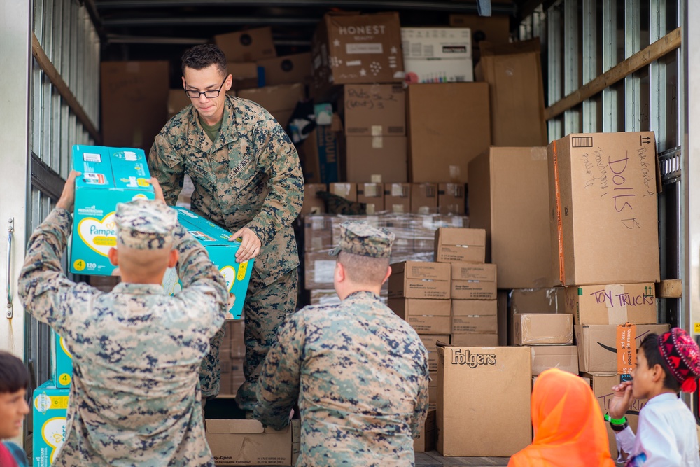 Marines at TF Quantico help restock supplies