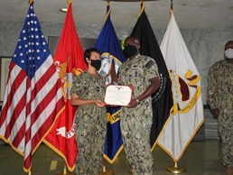 NML&amp;PDC's LCDR Rodney Noah is awarded the Purple Heart medal