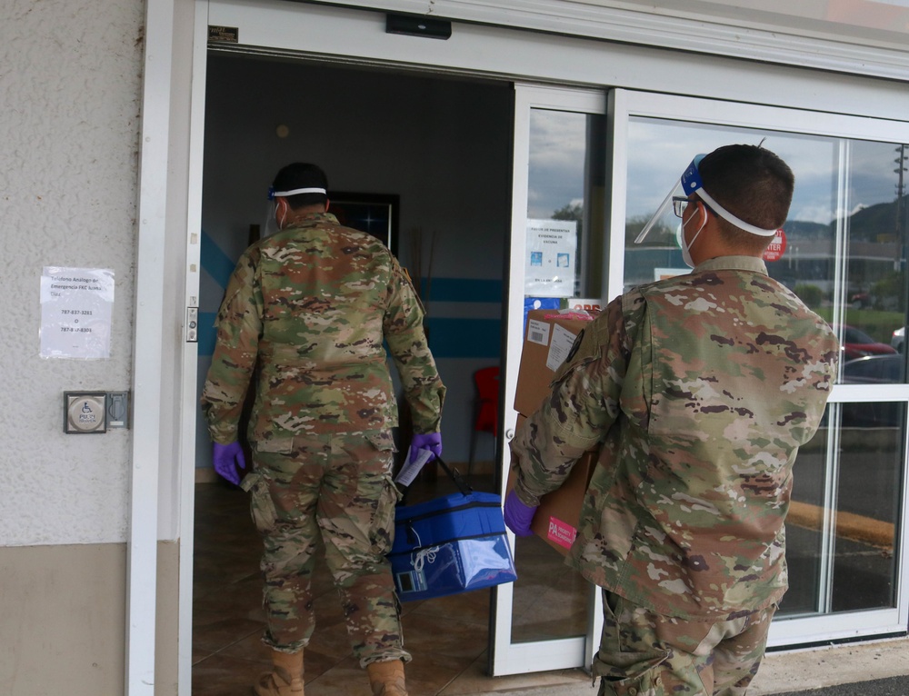 Puerto Rico National Guard continues the distribution of vaccines around the island