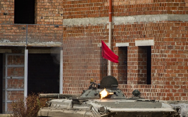 Ukrainian armored personnel carrier takes part in Rapid Trident 2021