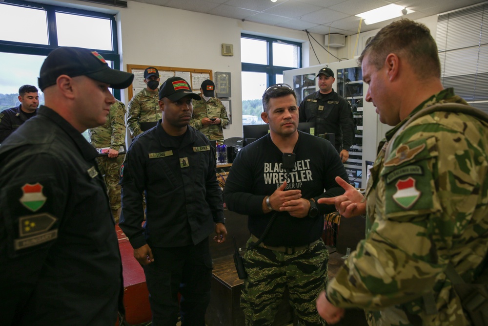 Hungarian Defense Forces soldiers visit the U.S. Army's Joint Multinational Readiness Center