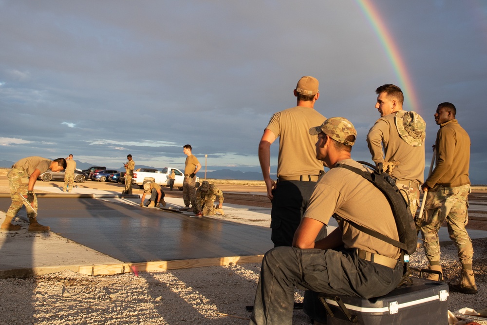 Task Force Holloman improves recreational area for Afghan evacuees