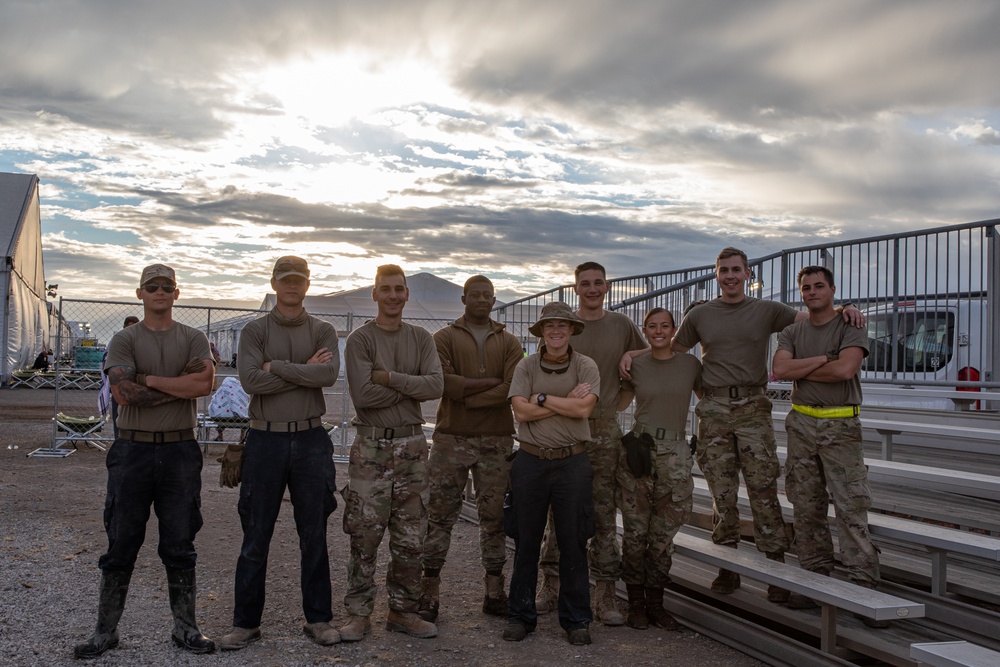 Task Force Holloman improves recreational area for Afghan evacuees