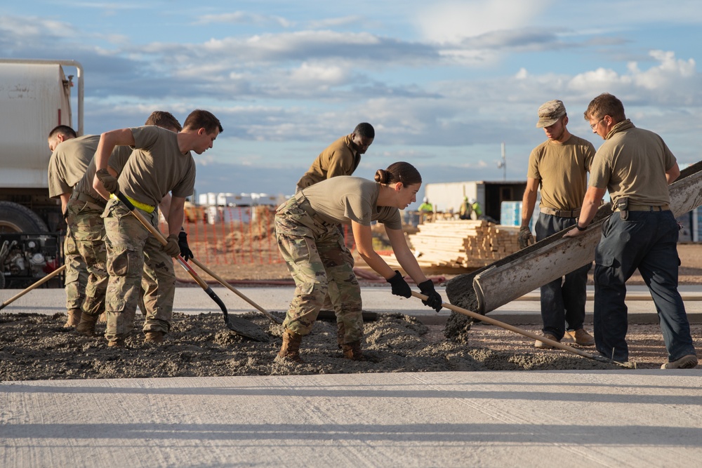 Task Force Holloman improves recreational area for Afghan evacuees