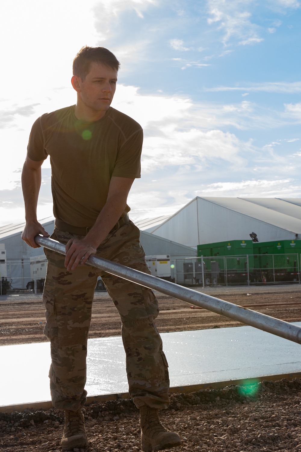 Task Force Holloman improves recreational area for Afghan evacuees