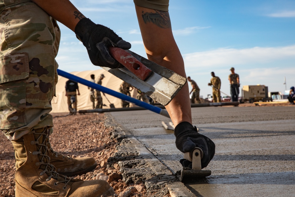 Task Force Holloman improves recreational area for Afghan evacuees