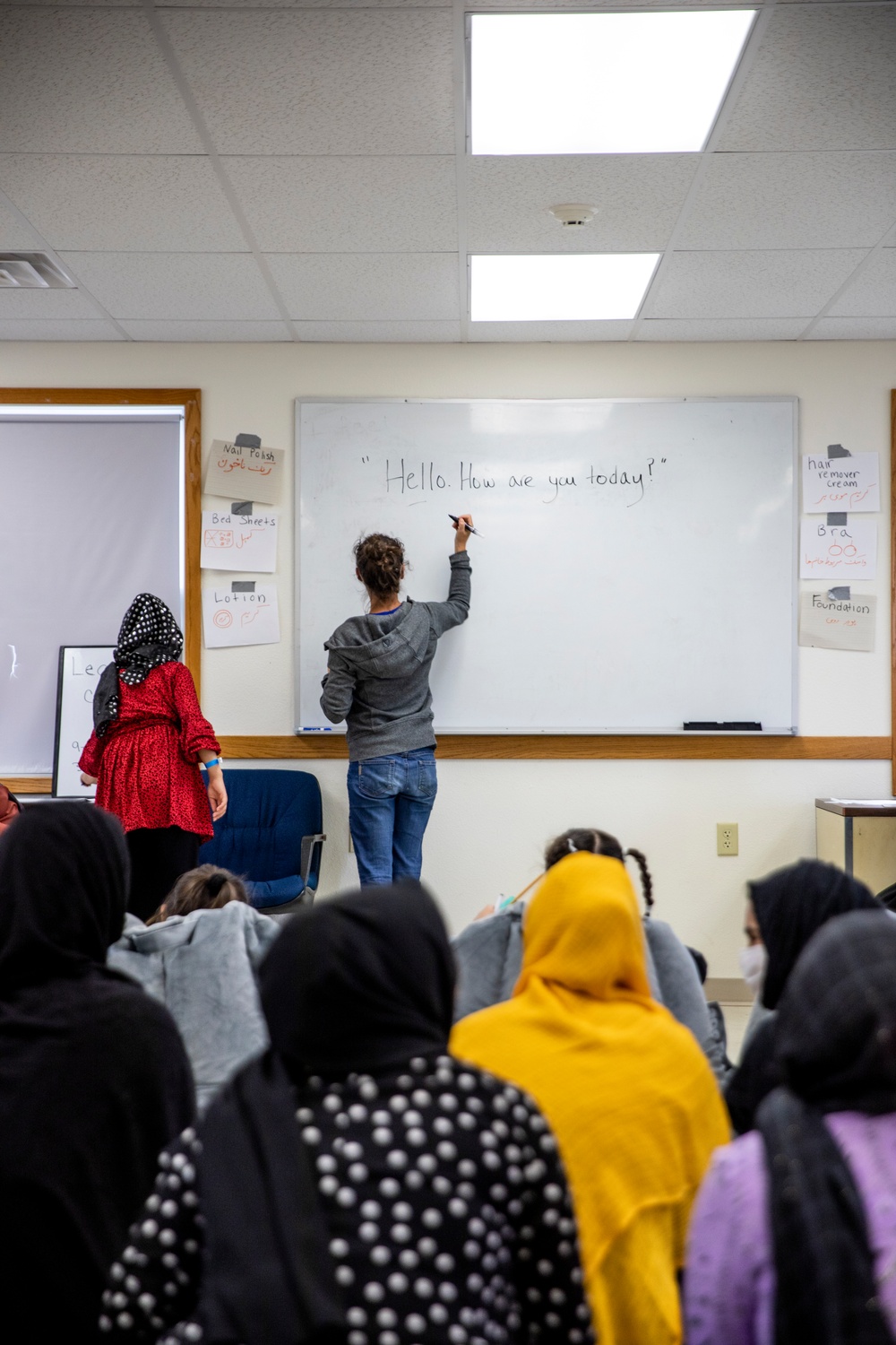 Afghan Evacuee Families Learn English and Play at One of the Community Centers on Fort McCoy